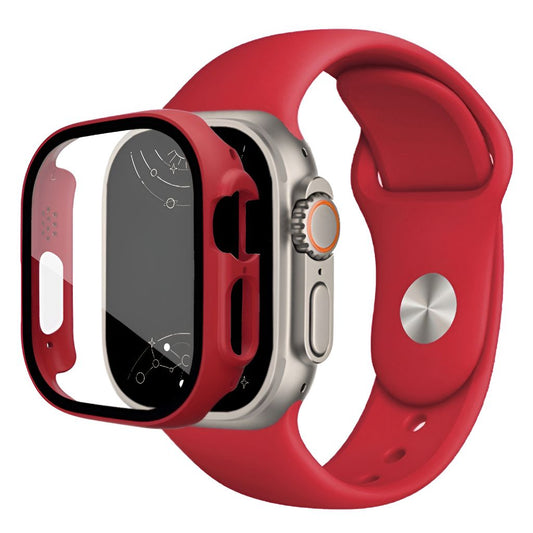 Harena Silicone Sport Bandje Met Glazen Case Voor Series Ultra