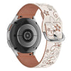 Bene Gegraveerd Bloemen Silicone Galaxy Bandje