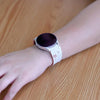 Bene Gegraveerd Bloemen Silicone Galaxy Bandje