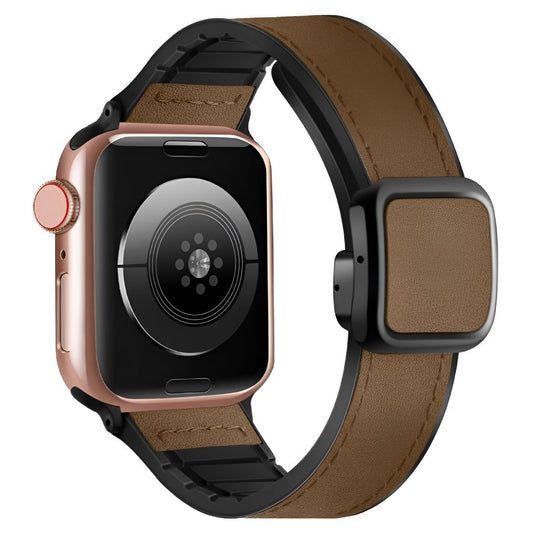 Confero Genuine Leather Band With Silicone Magnetic Buckle - Astra Straps