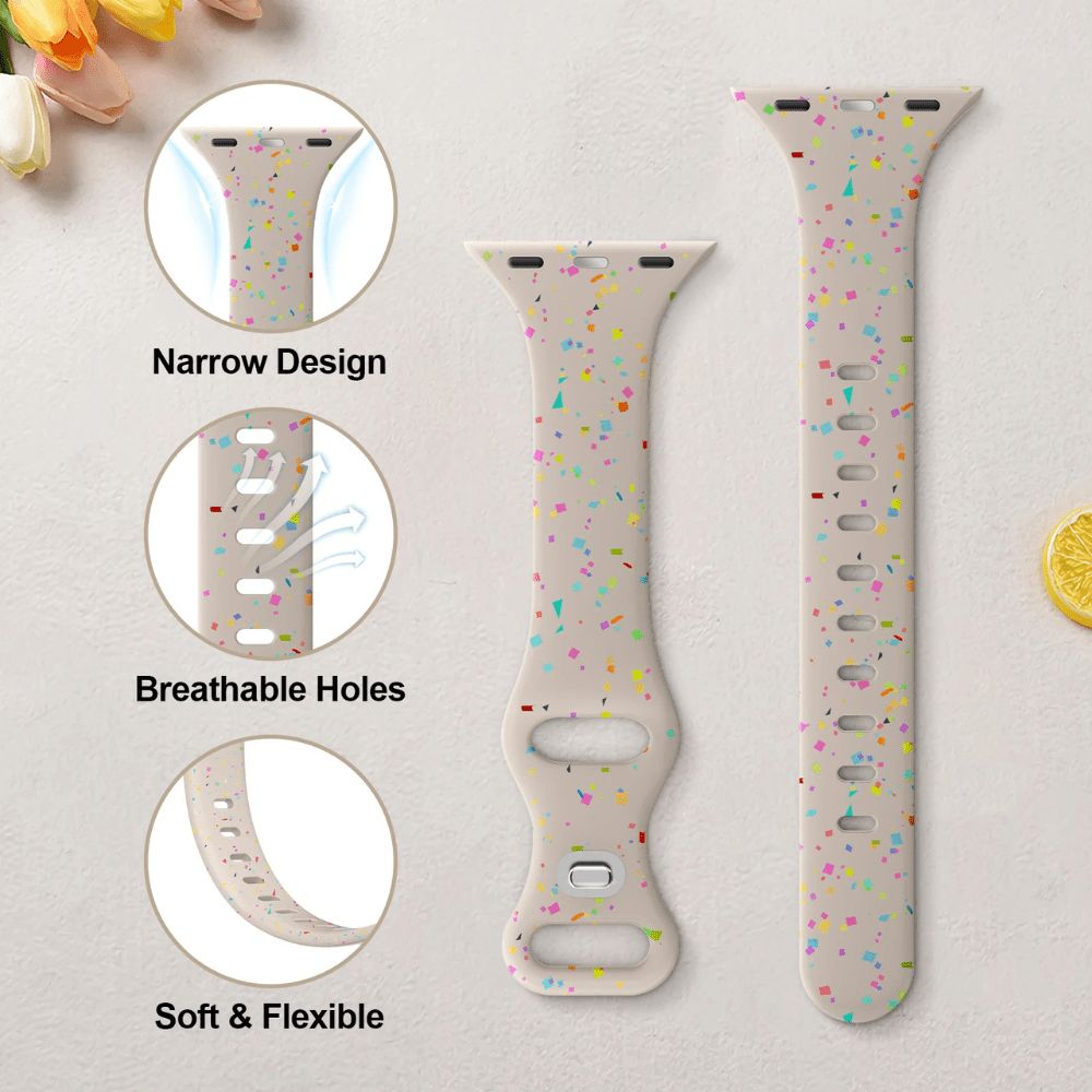 Demitto Slim Bedrukt Silicone Bandje - Astra Straps