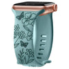 Levo Floral Engraved Silicone Band - Astra Straps